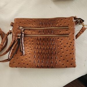 Elegant Brown Crossbody Bag. 8x10